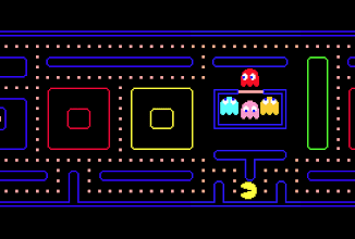 elgooG Pac-Man: Google's Cool Online Feature