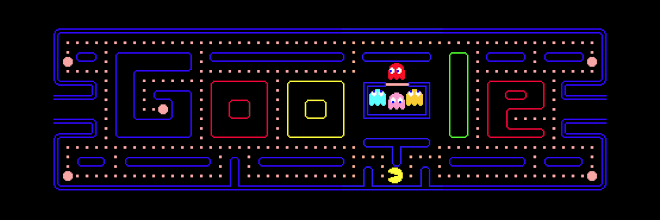 elgooG Pac-Man: Google's Cool Online Feature