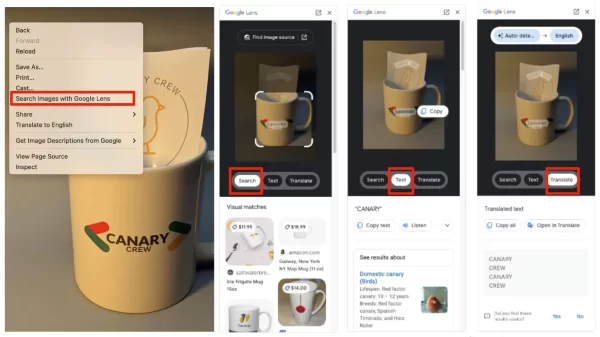 Google Lens - Text Recognition and Translation