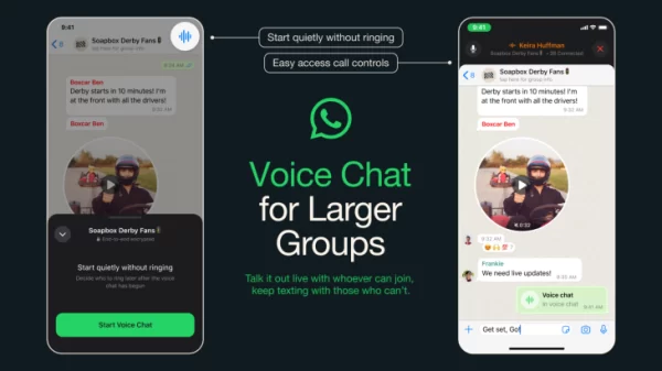WhatsApp Adds Discord-like Audio Chat for Large Groups
